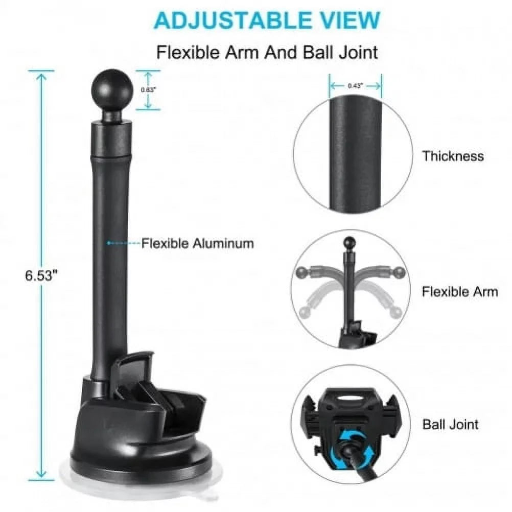 Magnetic Mount Holder w Retractable Car Charger  for Nokia 8, 3.1 Plus - OnePlus 5T, 6, 6T, 7 Pro - Razer Phone 2 -  Hydrogen One - Samsung Galaxy  Plus, + , S10e  Plus active