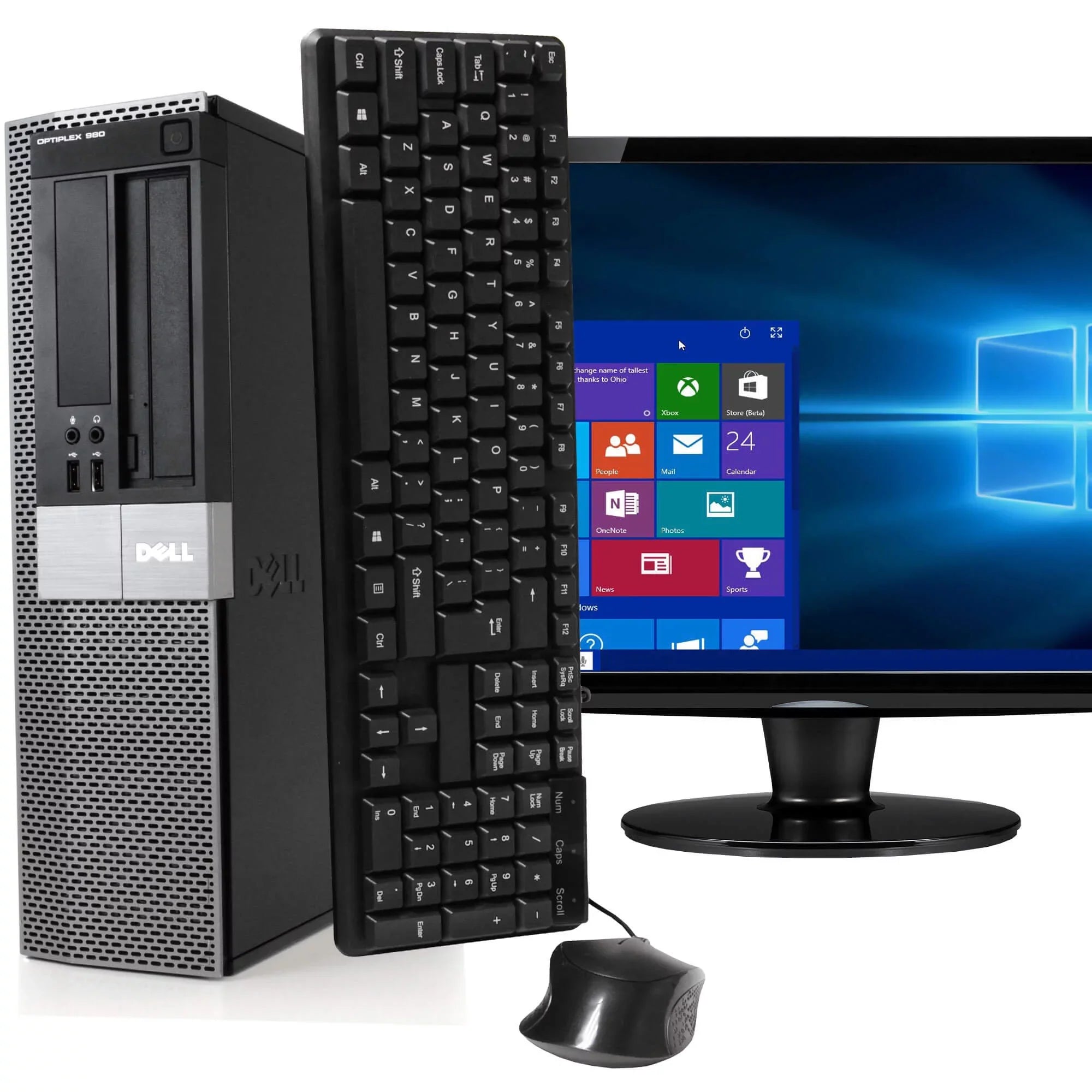 Optiplex 980 Desktop Computer , Intel Dual-Core i5, 250GB , 4GB  , Windows 10 Home, , , 19in Monitor,  Keyboard and Mouse (Used - Like New)
