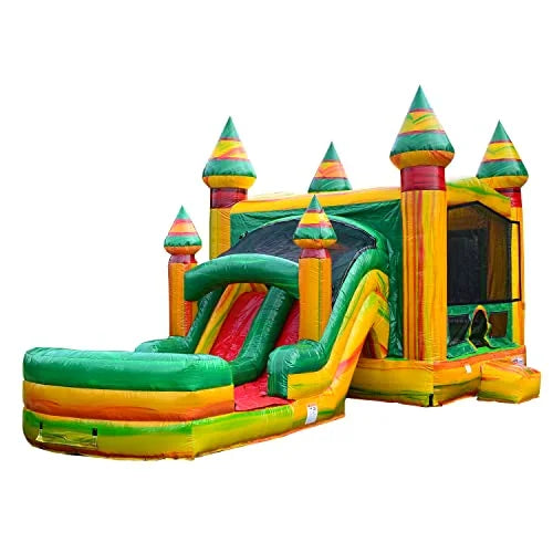 JumpOrange Commercial Grade Bounce House Water Slide with Pool for Kids and Adults (with Blower), Fiesta Theme