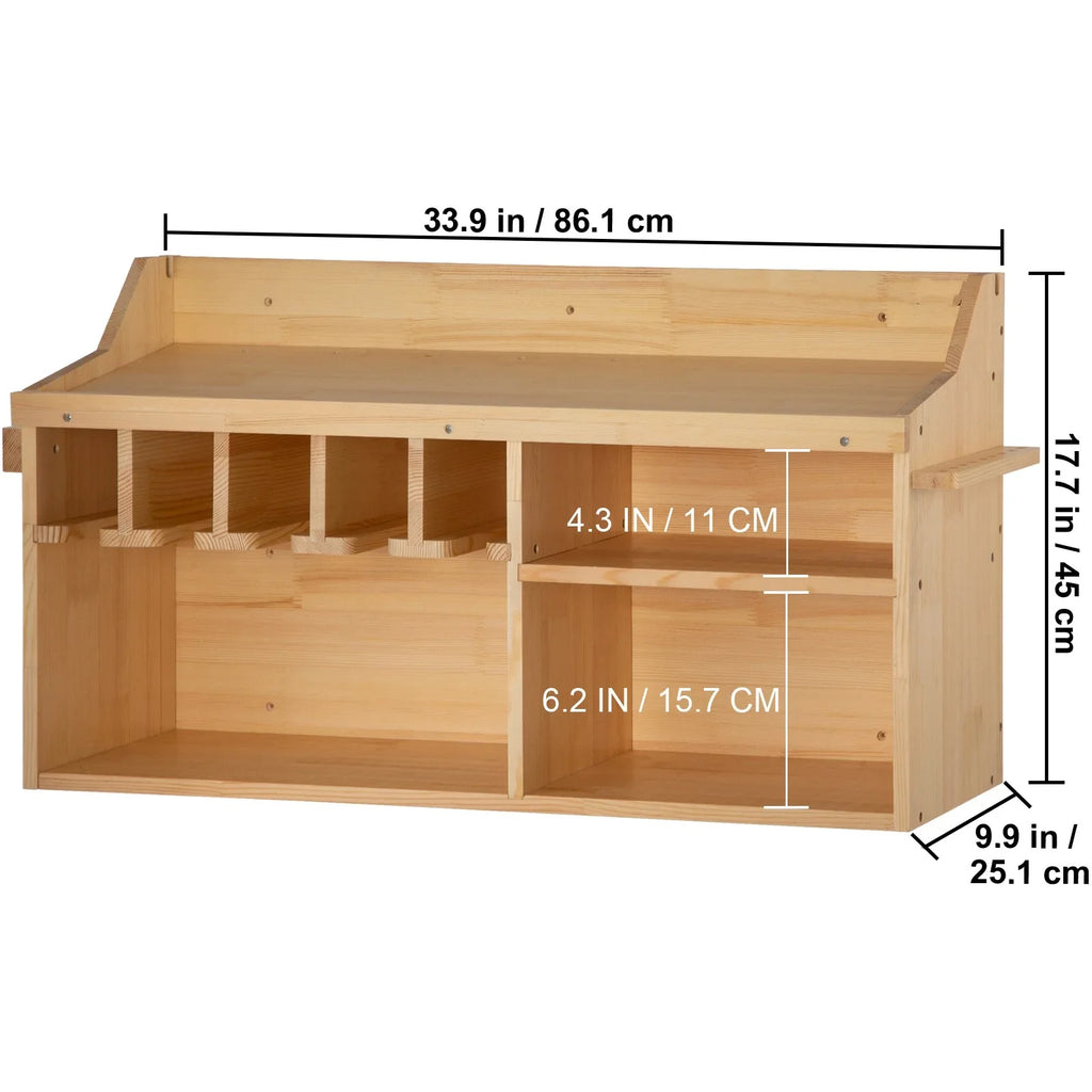 Power Tool Organizer Drill Wall Tool Holder 5 Slots 4-shelf Wall Mounted