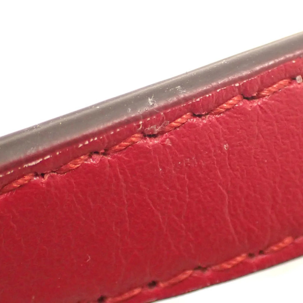 Pre-Owned Gucci Quilted Small Shoulder Bag  Marmont Women's Red Leather 447632 (Good)