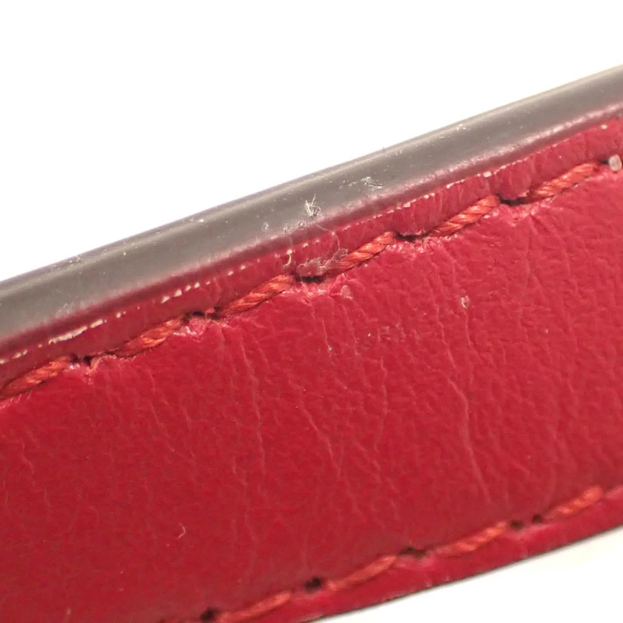 Pre-Owned Gucci Quilted Small Shoulder Bag  Marmont Women's Red Leather 447632 (Good)
