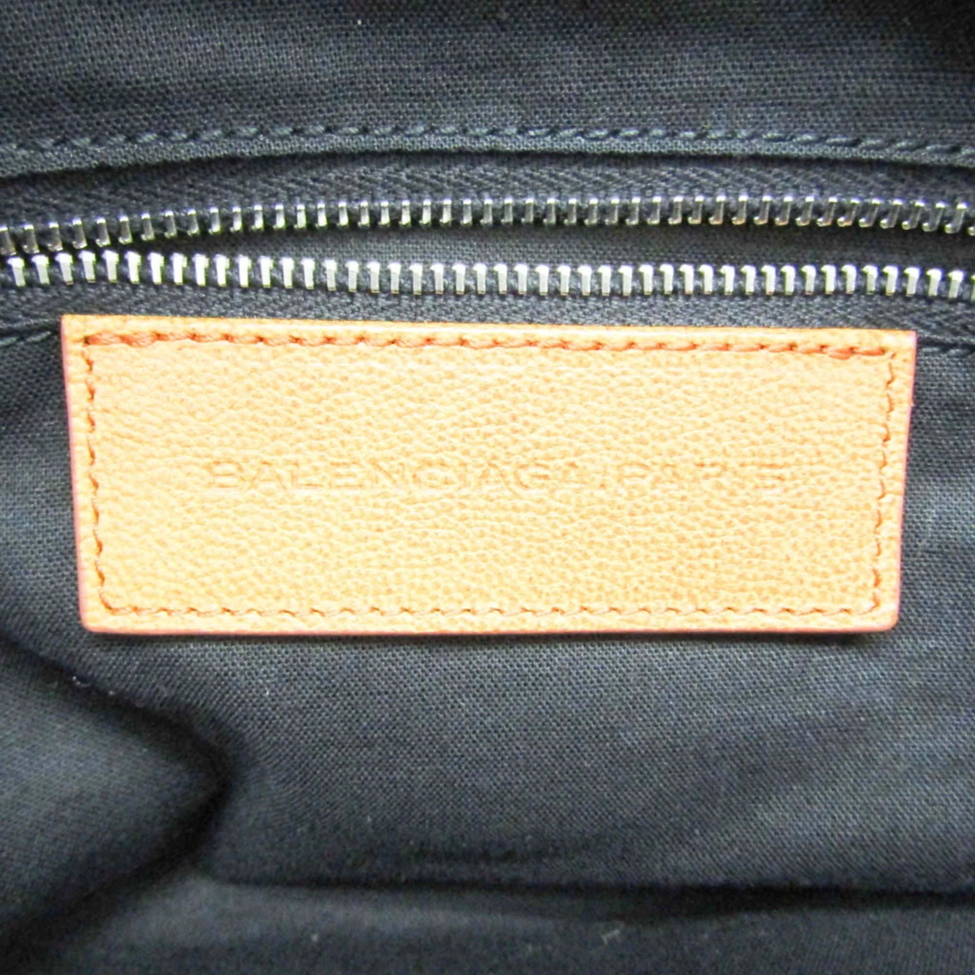 Pre-Owned Balenciaga Town 527147 Men,Women Leather,Nylon Canvas Clutch Bag Orange,Yellow (Good)