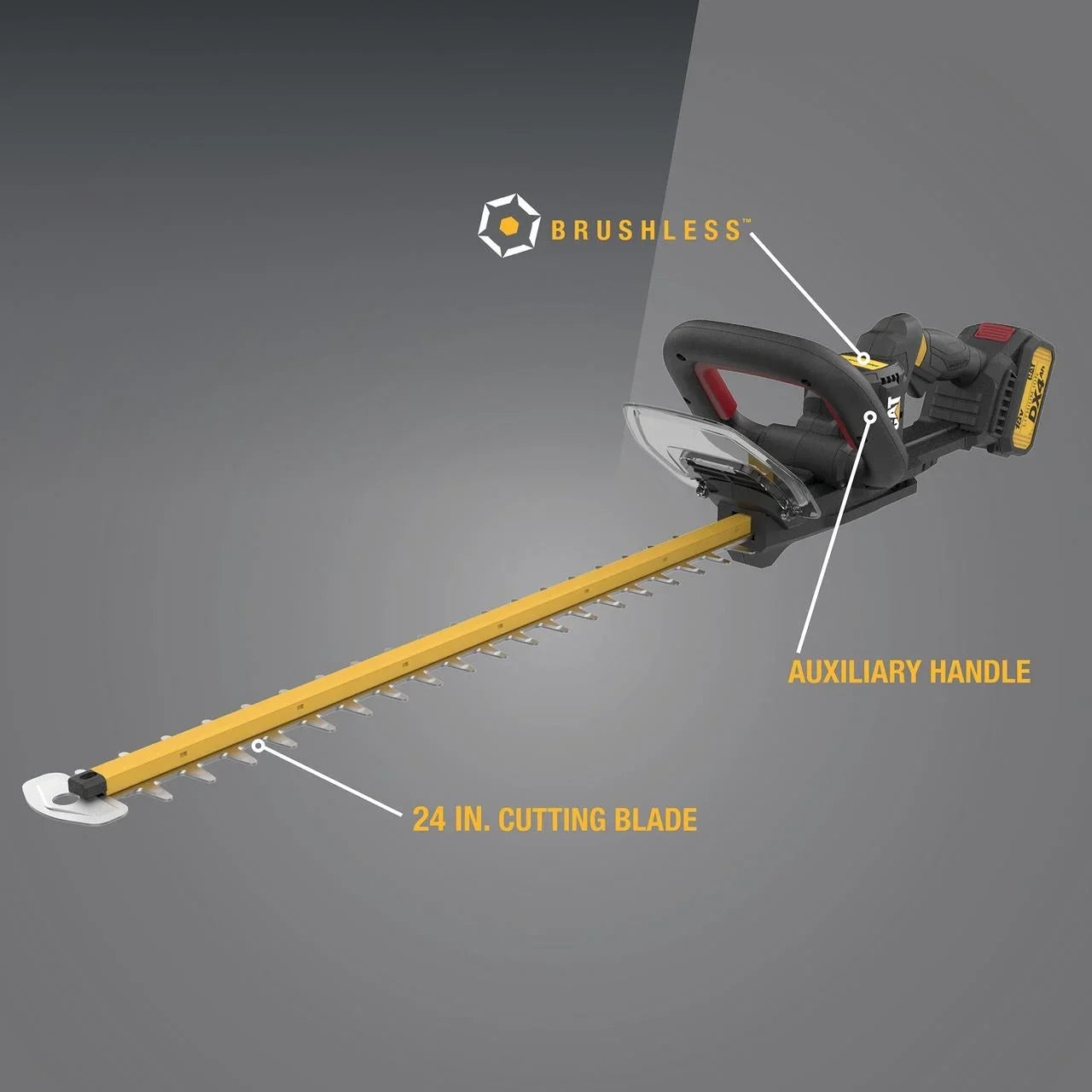 Caterpillar Cat®  18V Brushless 24" Cordless Hedge Trimmer with Battery