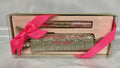 Victoria's Secret Heavenly Rollerball Lip Gloss Duo Eau De Parfum & Glitter Bag Party Set Gold Sparkle Bag Perfume