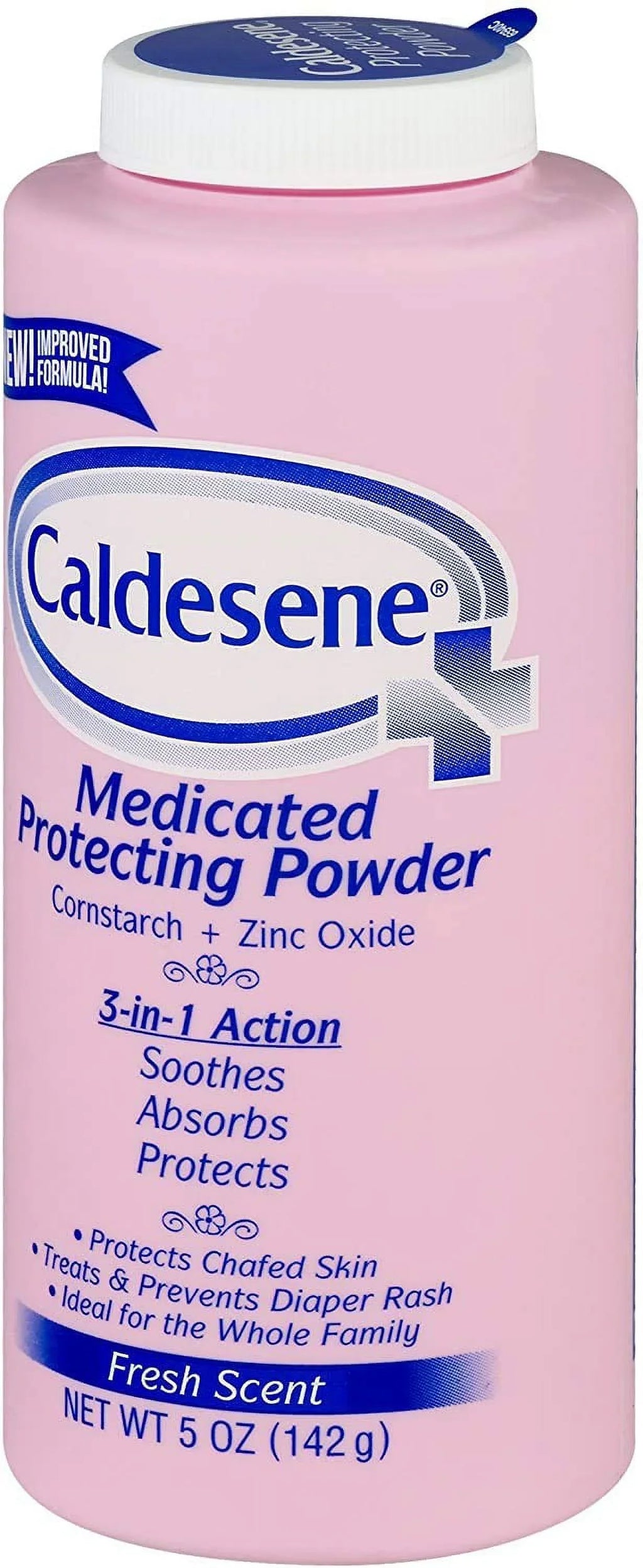 Caldesene Medicated Protecting Powder with Zinc Oxide & Cornstarch-Talc Free, 5 oz | Pack of 3