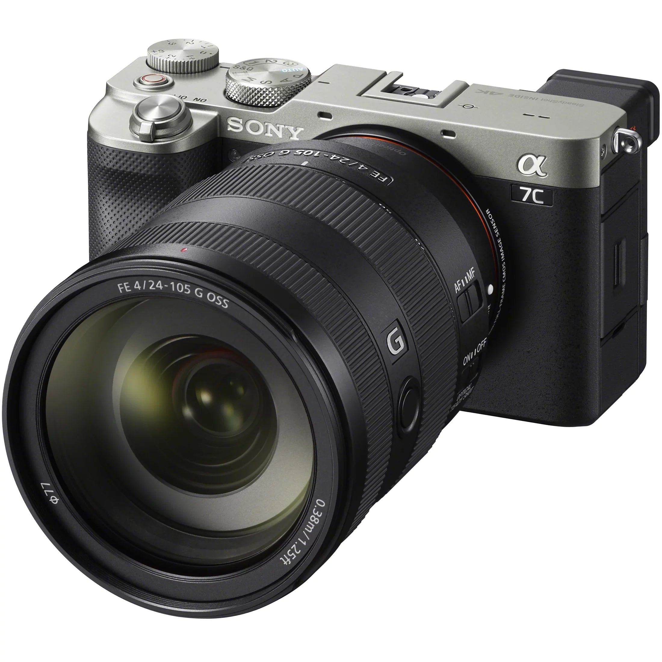 Sony a7C Mirrorless Full Frame Camera Body with Sony  24-105mm    Zoom Lens  Silver / Bundle with Deco Gear Photography Backpack Case , Software and Accessories