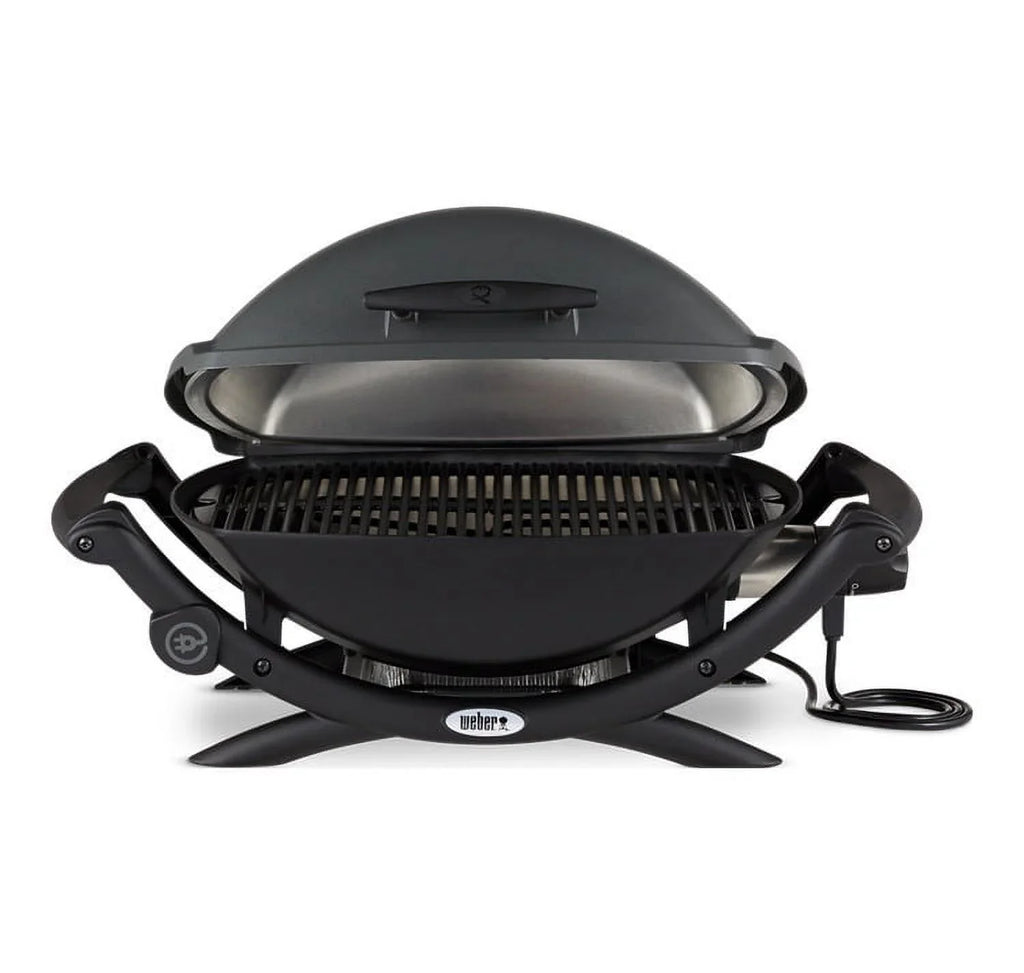 Weber  2400 Electric Grill (Black) with Grill Cover and Cart Bundle