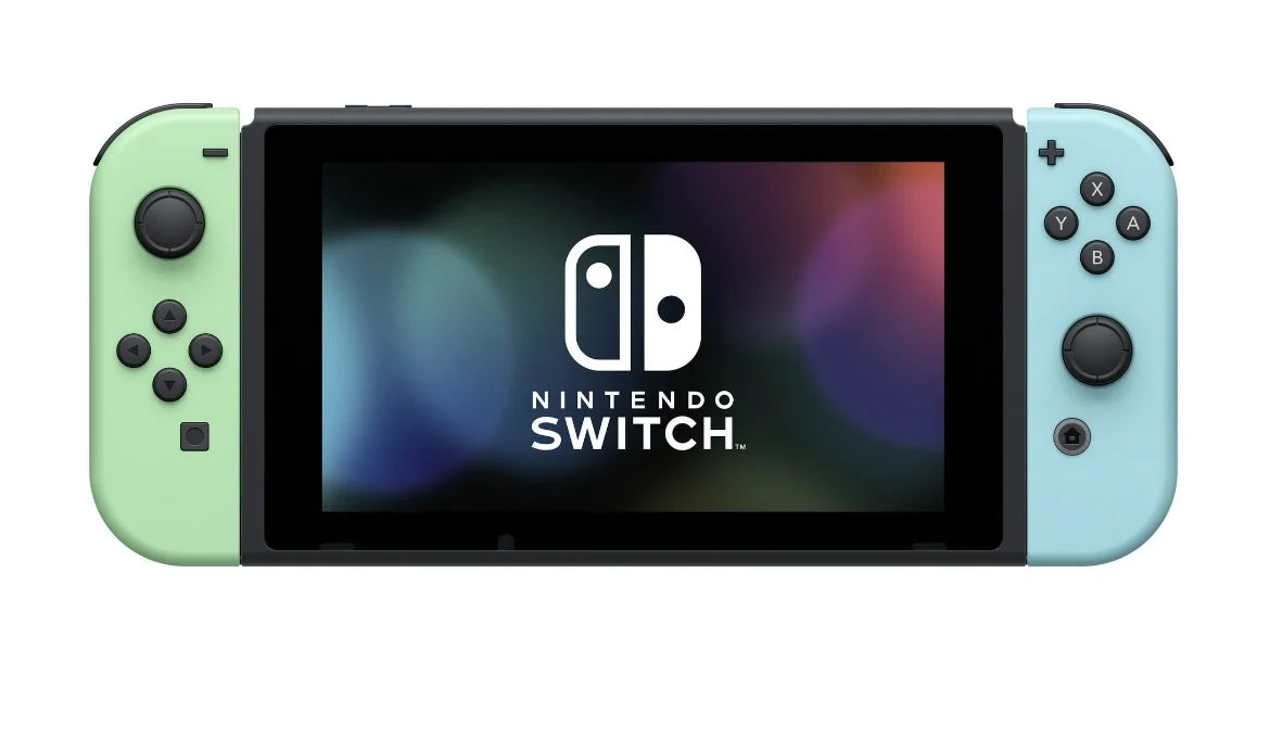New Nintendo Switch Animal Crossing Limited Edition Console  - Bundle with Kirby's Return to Dreamland: Deluxe Edition + Switch Carrying Case + 64GB MicroSD Card