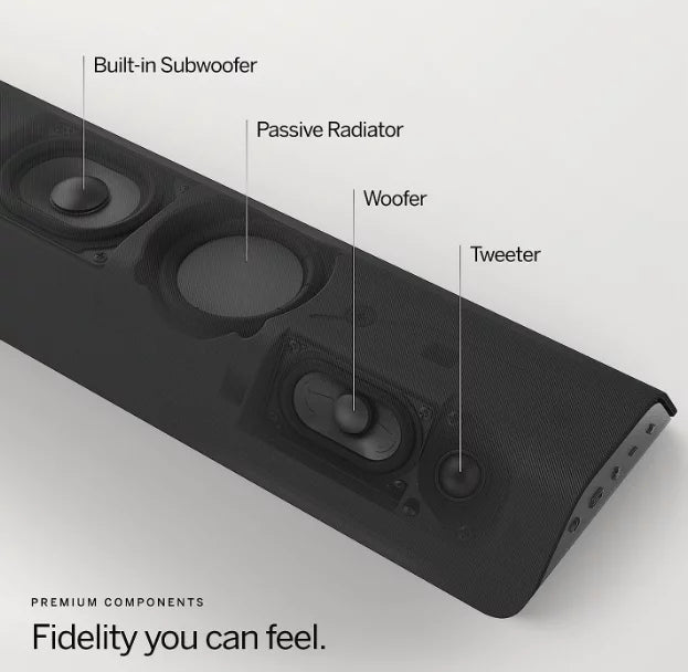 Open Box   All-in-One 2.1 Built in Subwoofers Immersive Sound Bar -