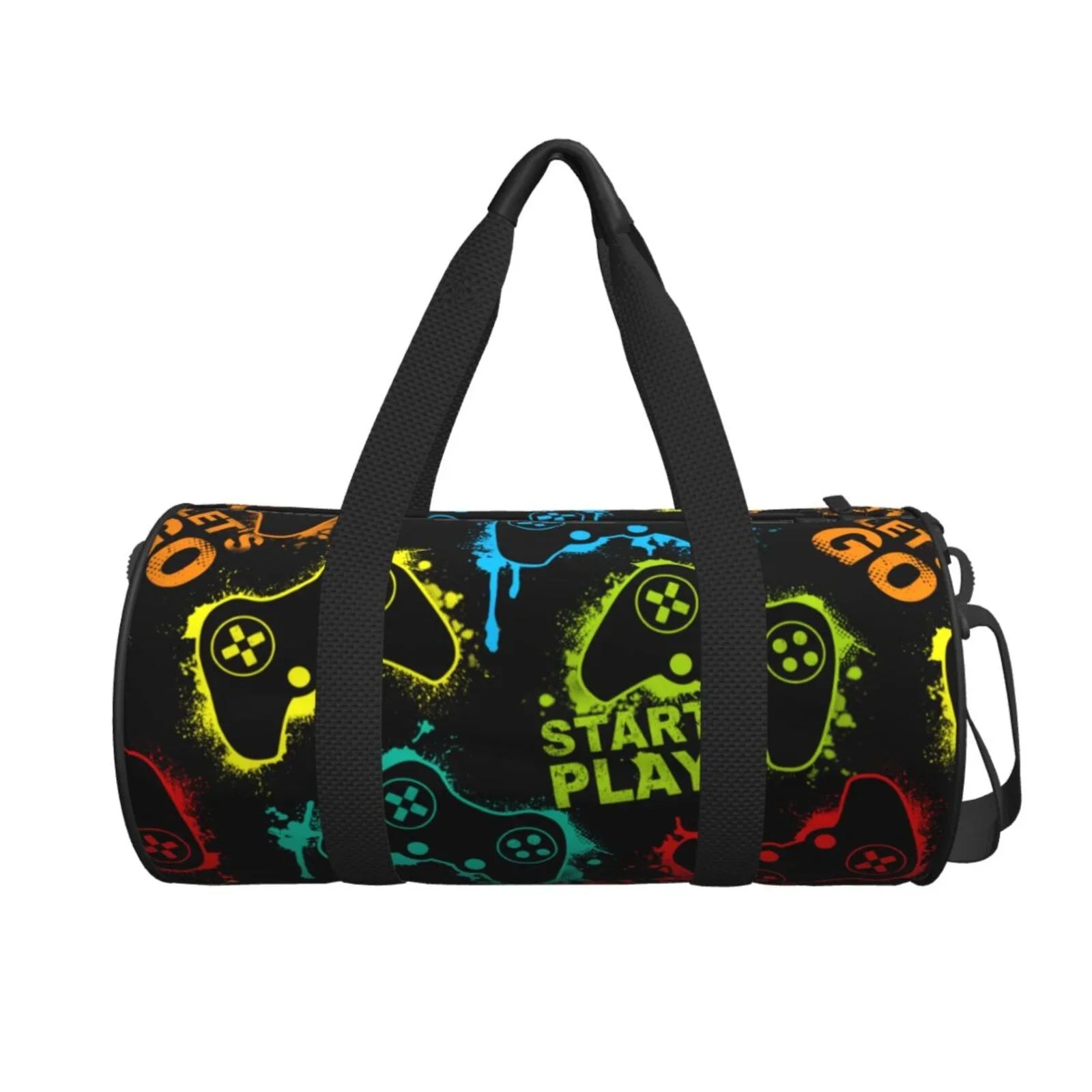 Coaee Play Game Start Large Capacity Travel Luggage Bag Cylinder Gym Bag Waterproof Sports Bag with Pocket and Compartment