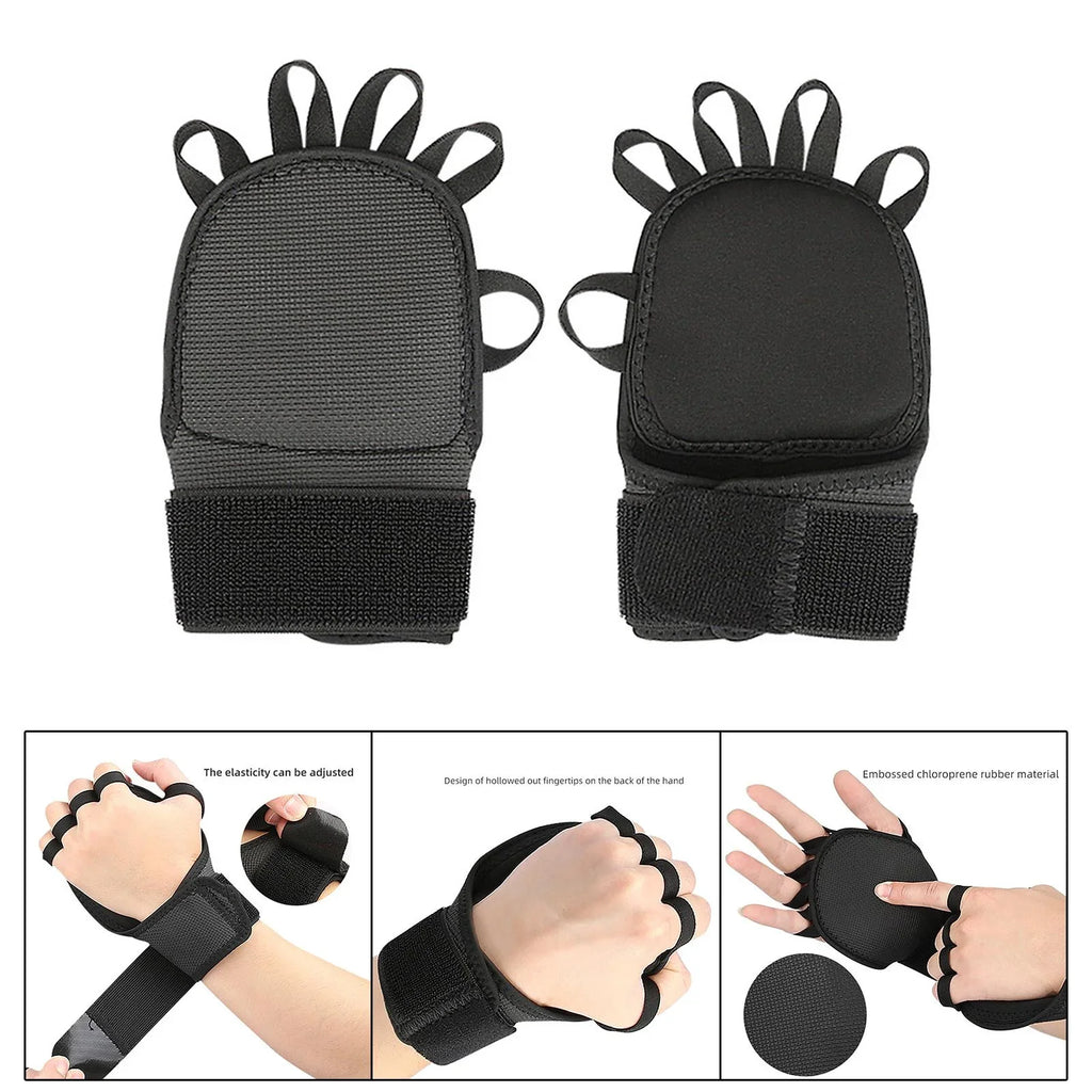 Tnarru 4xGymnastics Hand Grips Power Lifting Grips for Shrugs Deadlifting Kettlebells
