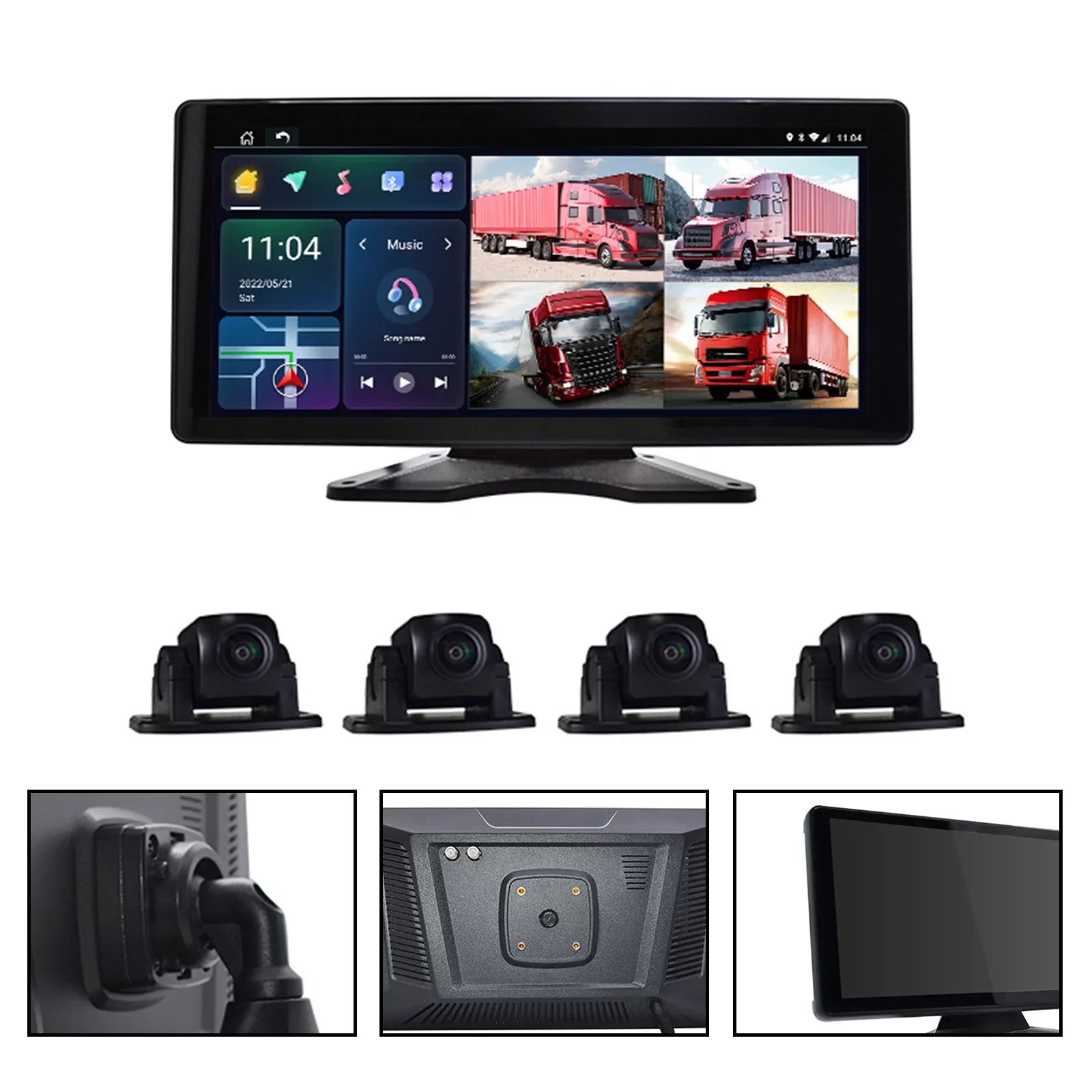 10.36" Monitor  Driving Video Recorder Touch Screen   for  Truck Bus