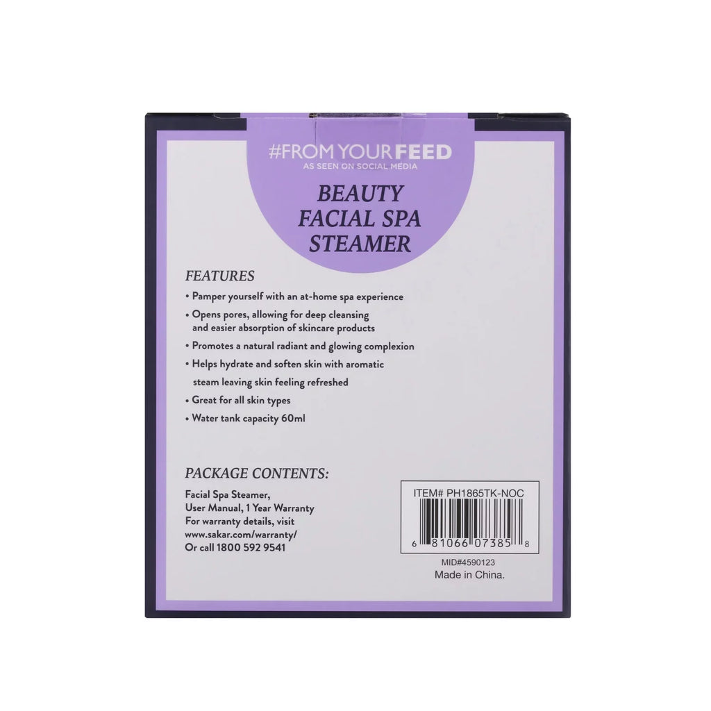 From Your Feed Beauty Facial Spa Steamer for At-Home Spa Experience, White