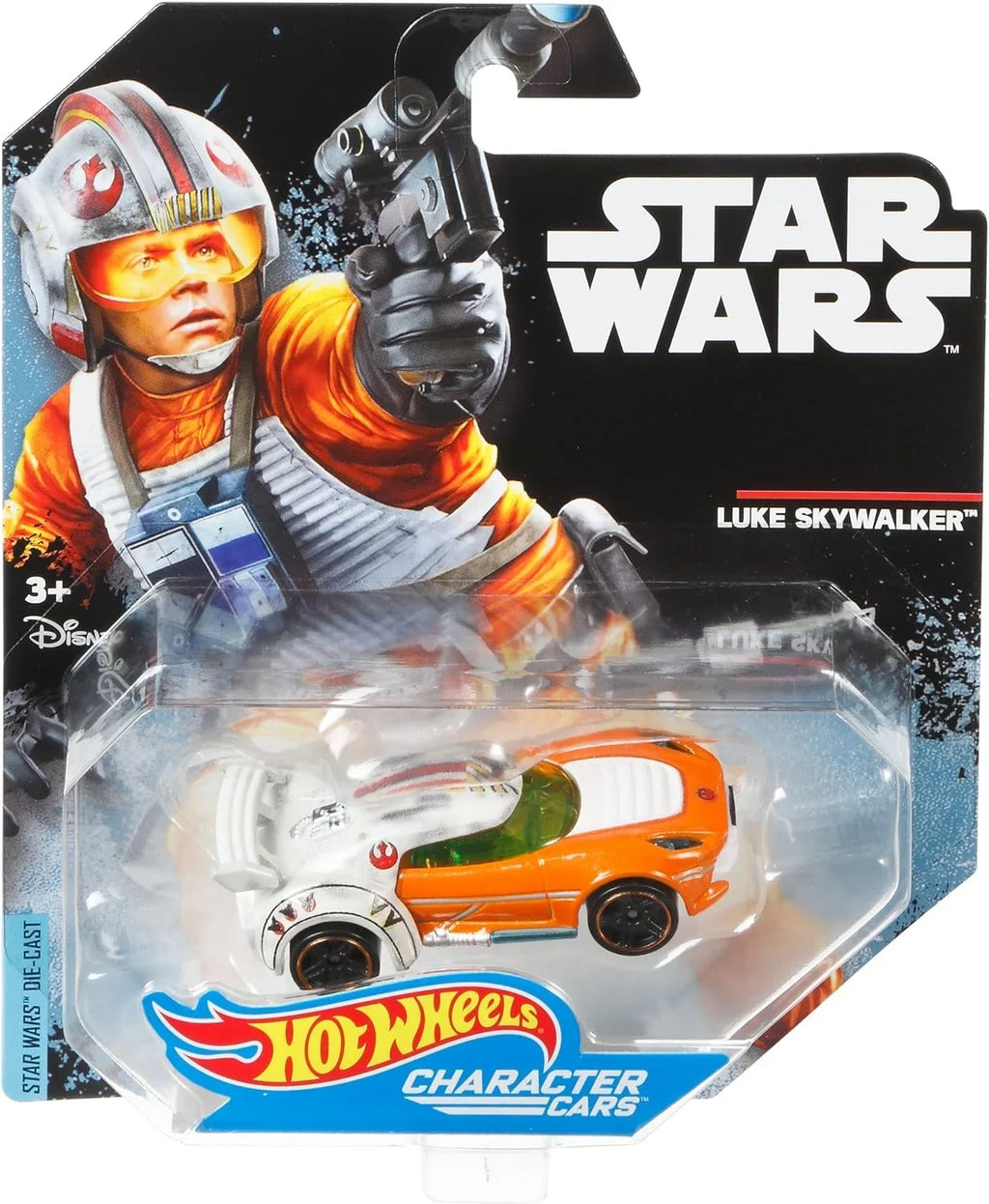 Hot Wheels Star Wars Rogue One Character Car, Luke Skywalker (-Wing Gear)