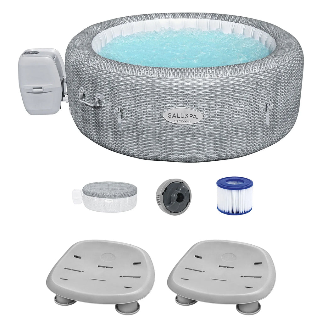 Bestway Coleman Honolulu AirJet Hot Tub with 2-Pack SaluSpa Spa Seat