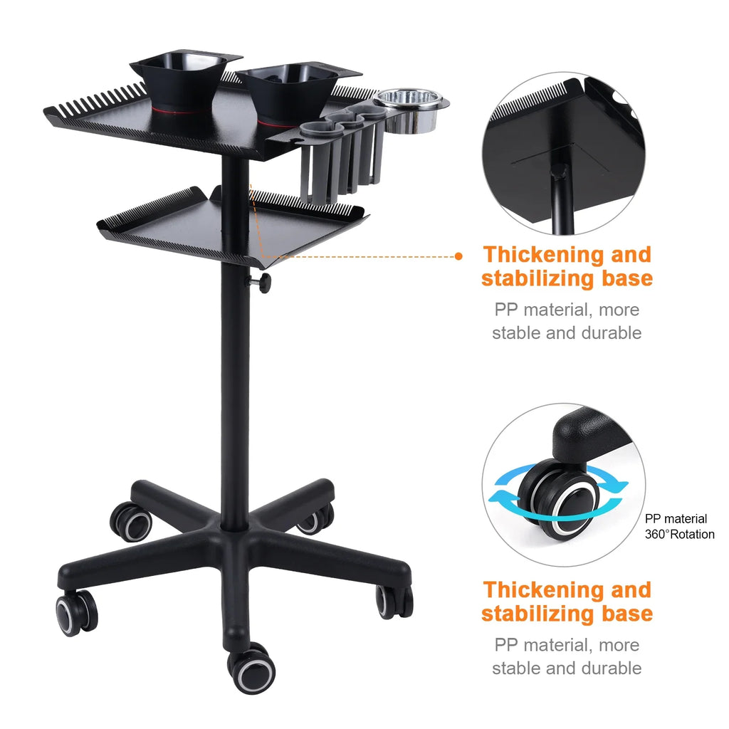 Bestauty Trolley,Hair Hair Movable Cart Salons Salon Stand Station Hair Stylist Hair With Cart Beauty Salon Adjustable Salon Cart Salon Clinic Spa Station On Wheels With 2 Adjustable Salon Station On