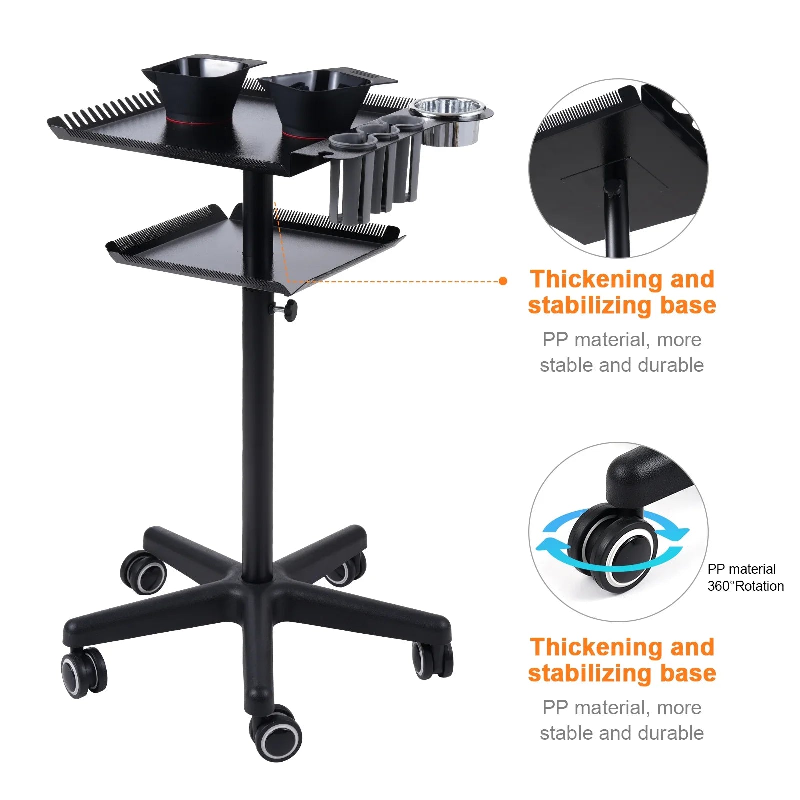 Bestauty Trolley,Hair Hair Movable Cart Salons Salon Stand Station Hair Stylist Hair With Cart Beauty Salon Adjustable Salon Cart Salon Clinic Spa Station On Wheels With 2 Adjustable Salon Station On