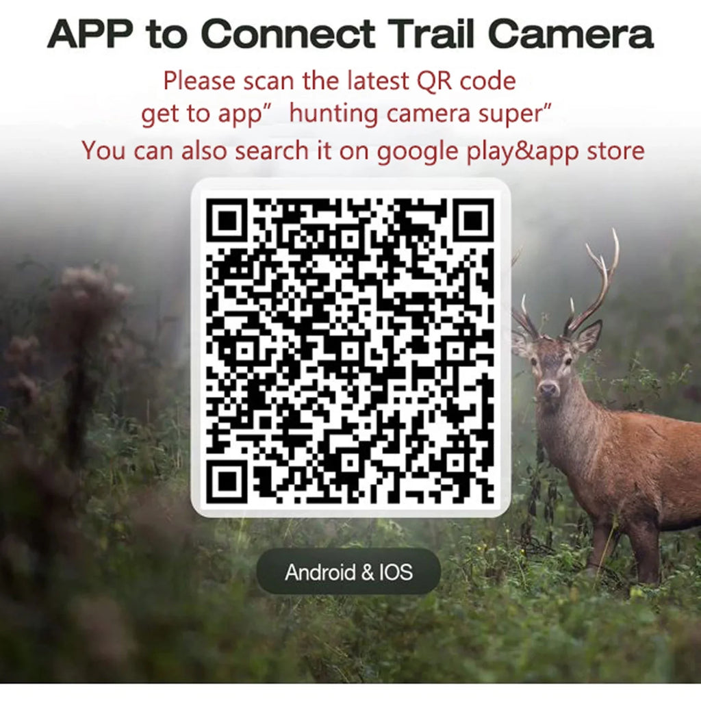 42MP Native 4K 30fps Trail Game Camera WiFi Bluetooth Hunting Deer Camera with Night Vision 3  Sensor Waterproof  Motion Activated 120° Wide Angle Trail Cam for Wildlife Monitoring