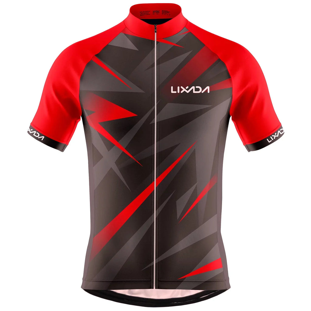 Lixada Men Cycling Jersey Breathable Short Sleeve Bike Shirt and Padded Shorts  Clothing Suit