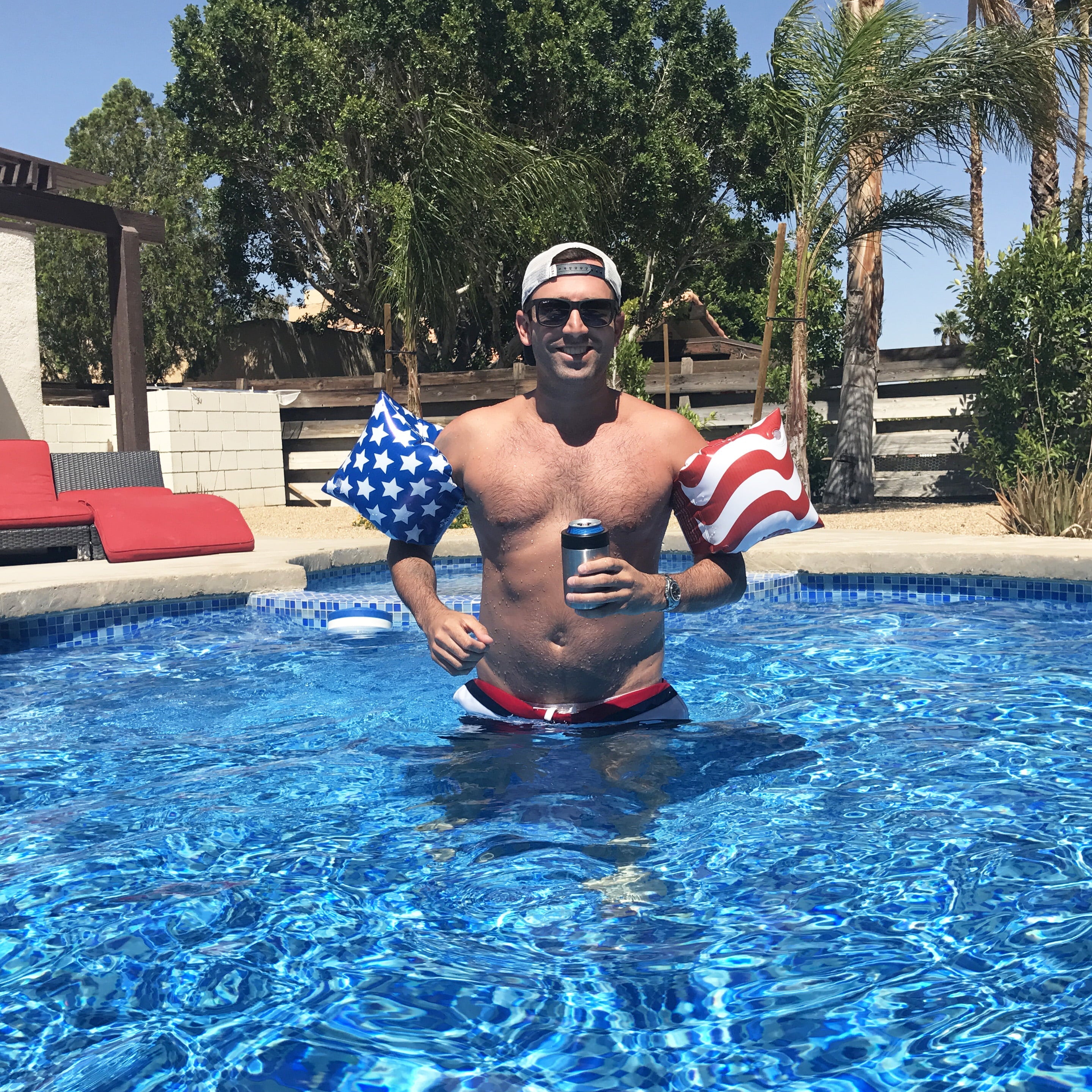 GoFloats America Flag Adult Water Wing Floaties - Own The Pool (Novelty  )