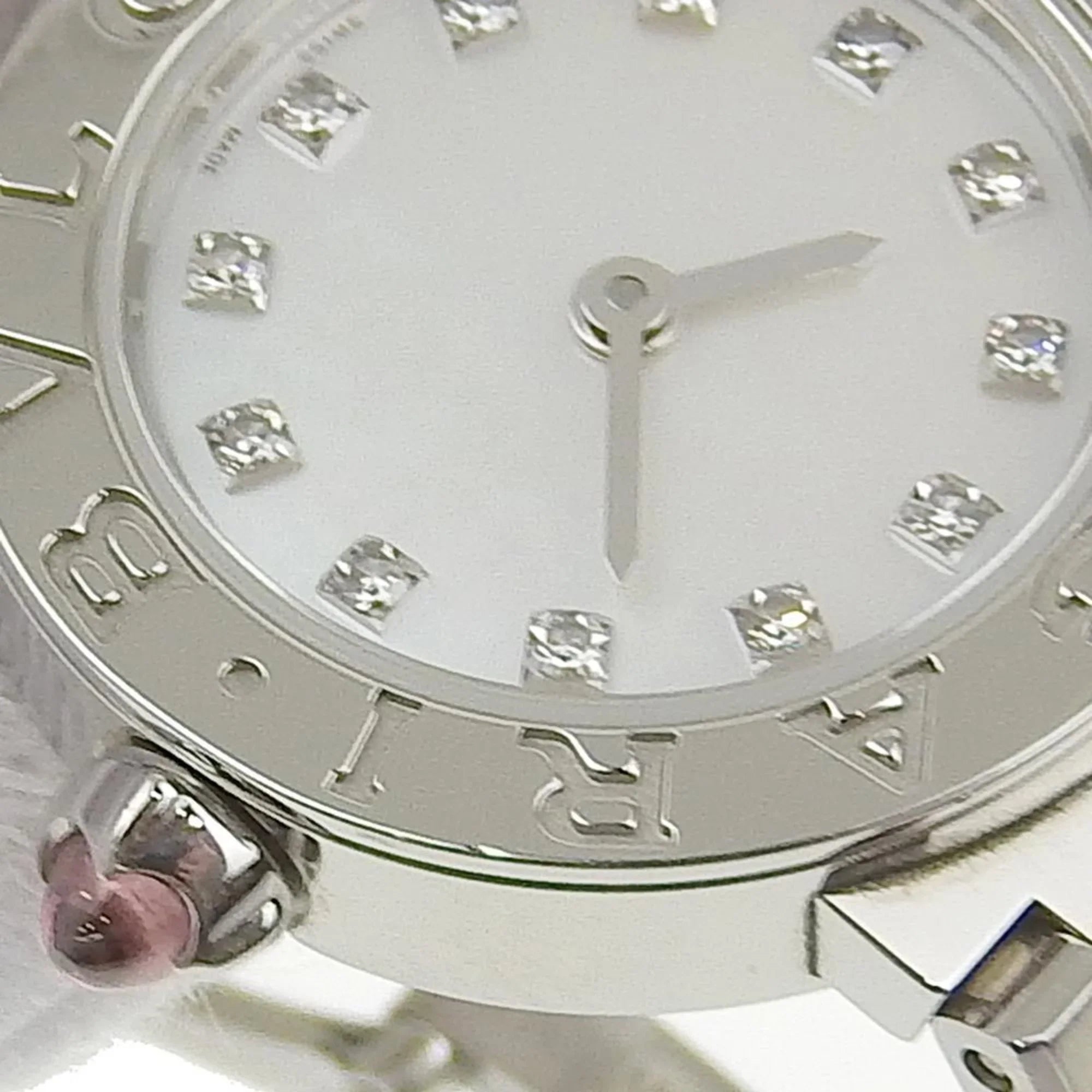 Pre-Owned Bulgari  Battery Watch 12P Diamond Mother of Pearl Shell Dial  103095 (Like New)