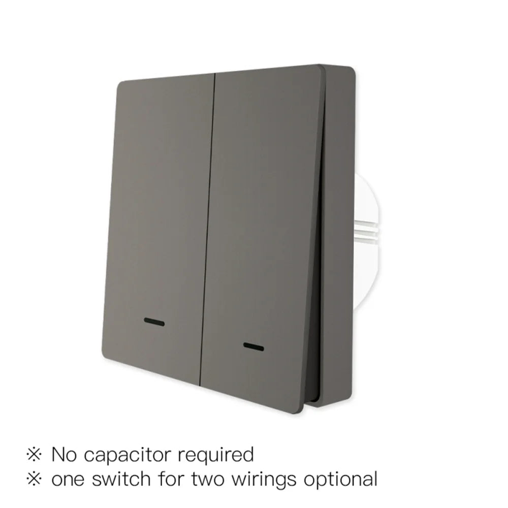 Tuya ZigBee Smart Light Switch with/without Neutral Wire No Capacitor Needed Smart Life 2/3 Way Works with Alexa Google 2mqtt