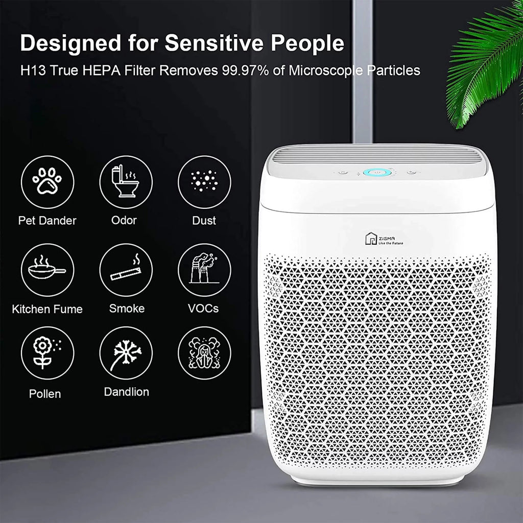 Zigma Aerio-300 1580 Sq Ft Smart 5-in1  Air Purifier for Home, White