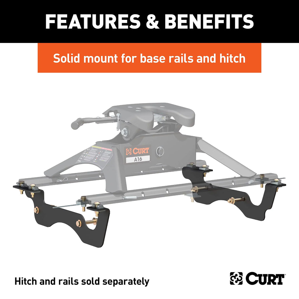 Curt Manufacturing 16431 Custom 5th Wheel Brackets, 19-22 Ford -250/350/450