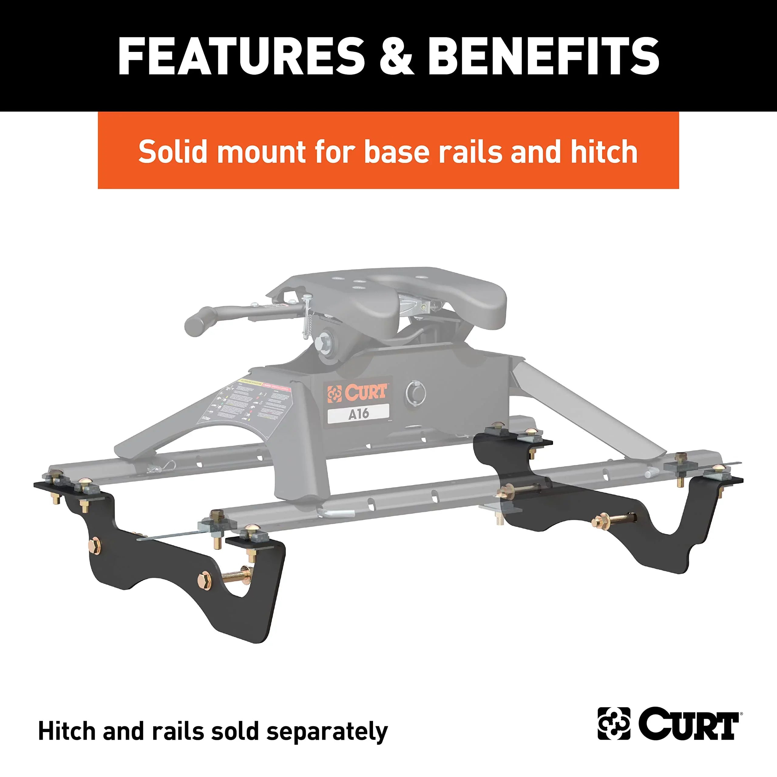 Curt Manufacturing 16431 Custom 5th Wheel Brackets, 19-22 Ford -250/350/450