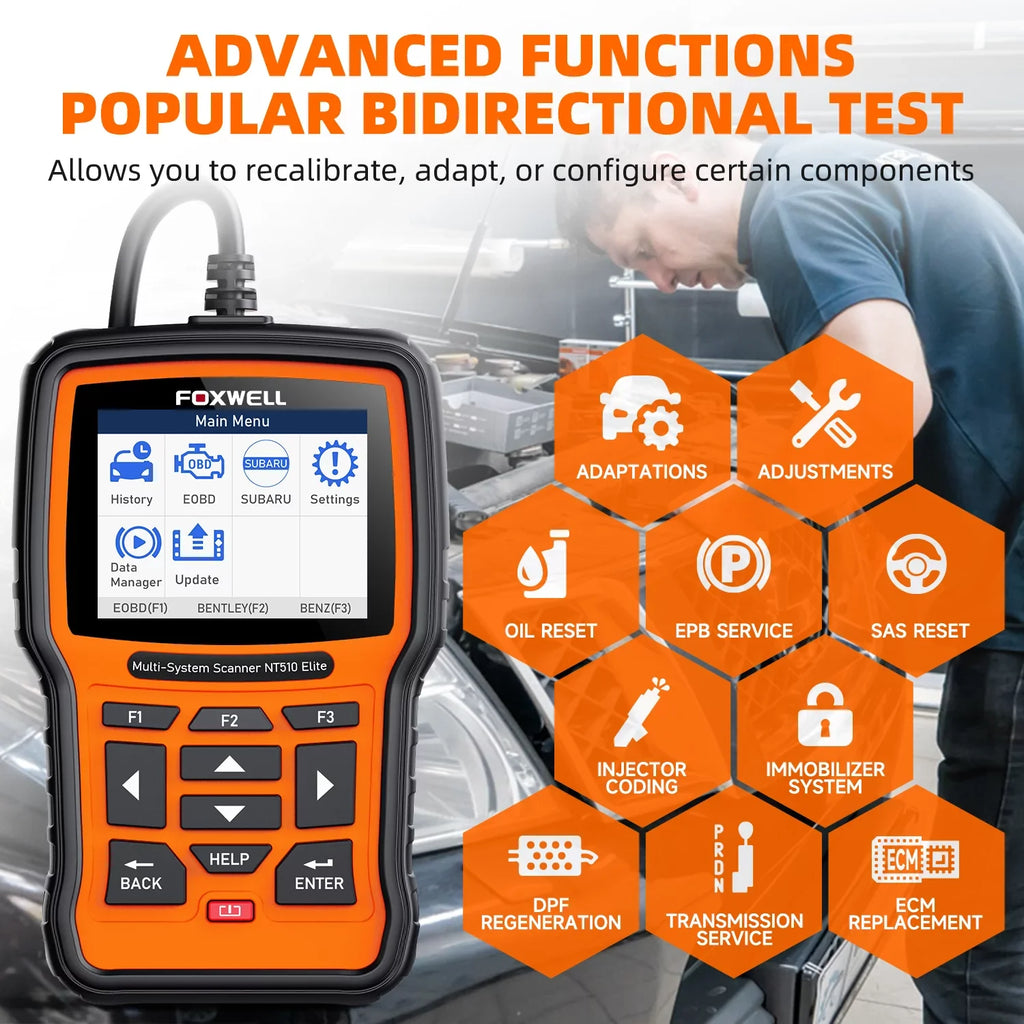 Foxwell  Elite  Scanner Fits for Subaru Automotive Code Reader All System Scan Tool Professional Reset Tool for Subaru  Forester  Automotive Scanner Auto Analyzer   Code Scanner