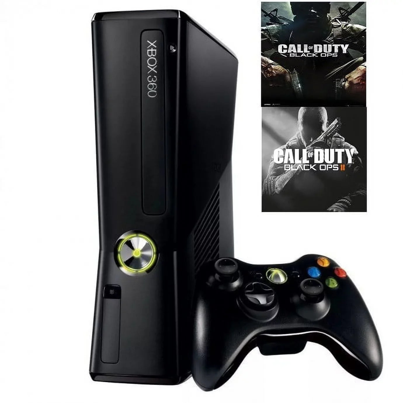 Pre-Owned Microsoft Xbox 360 4gb Console Call of Duty Black Ops 1 and 2 Bundle