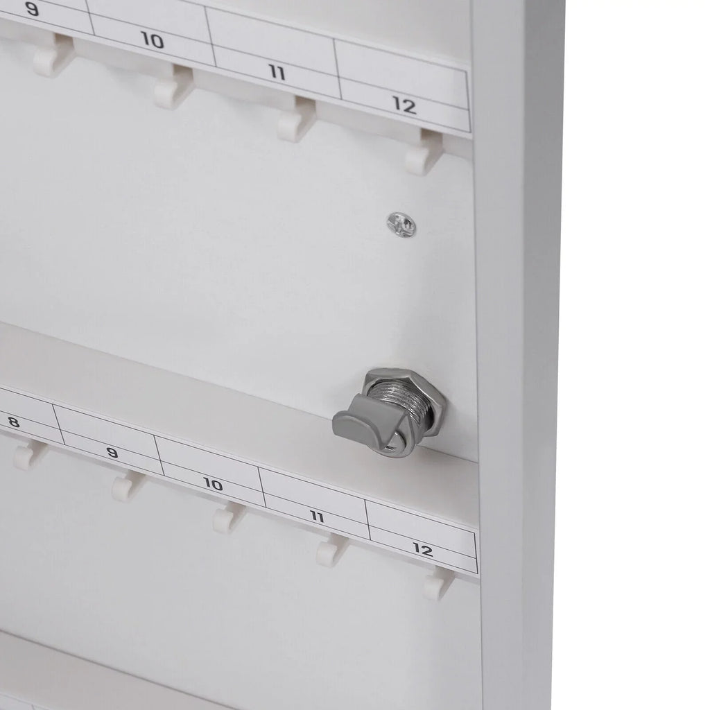 96 Key Cabinet Storage Safe Lock Box Wall Mount Cabinet Box Key Organizer Silver