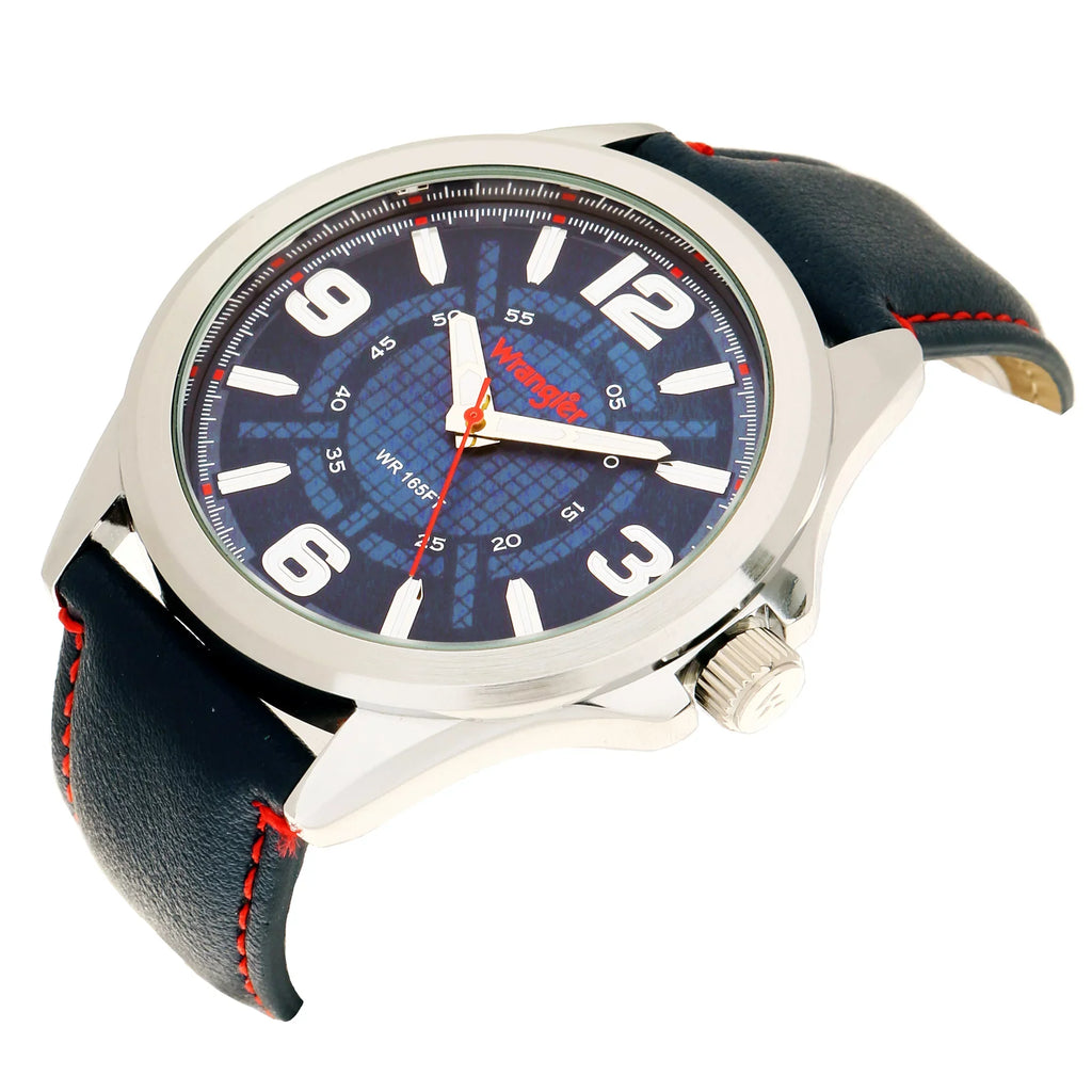 Wrangler 48mm Blue Dial, Blue Strap Watch