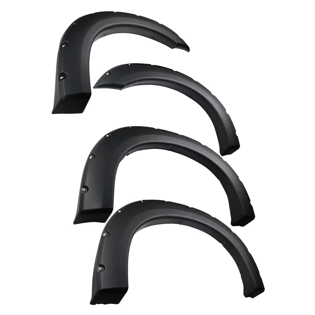 Tyger Auto - for for 1999-2005 Ford   Super Duty ( Fit Styleside Models) | Black Rugged-Textured Pocket Bolt-Riveted Style Fender Flare Set, 4 Piece