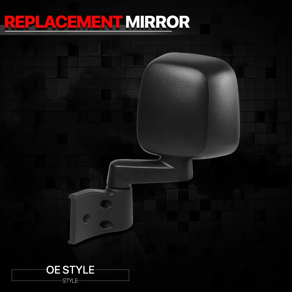 [Left] Driver Side Manual Foldable  Replacement Mirror for 03-06 Jeep Wrangler 04 05 Fits select: 2003-2006   /