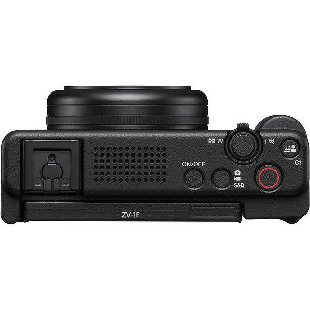 Sony -1F Vlogging Camera (Black) with SanDisk 32GB Memory Card + Tripod + ZeeTech Accessory Bundle