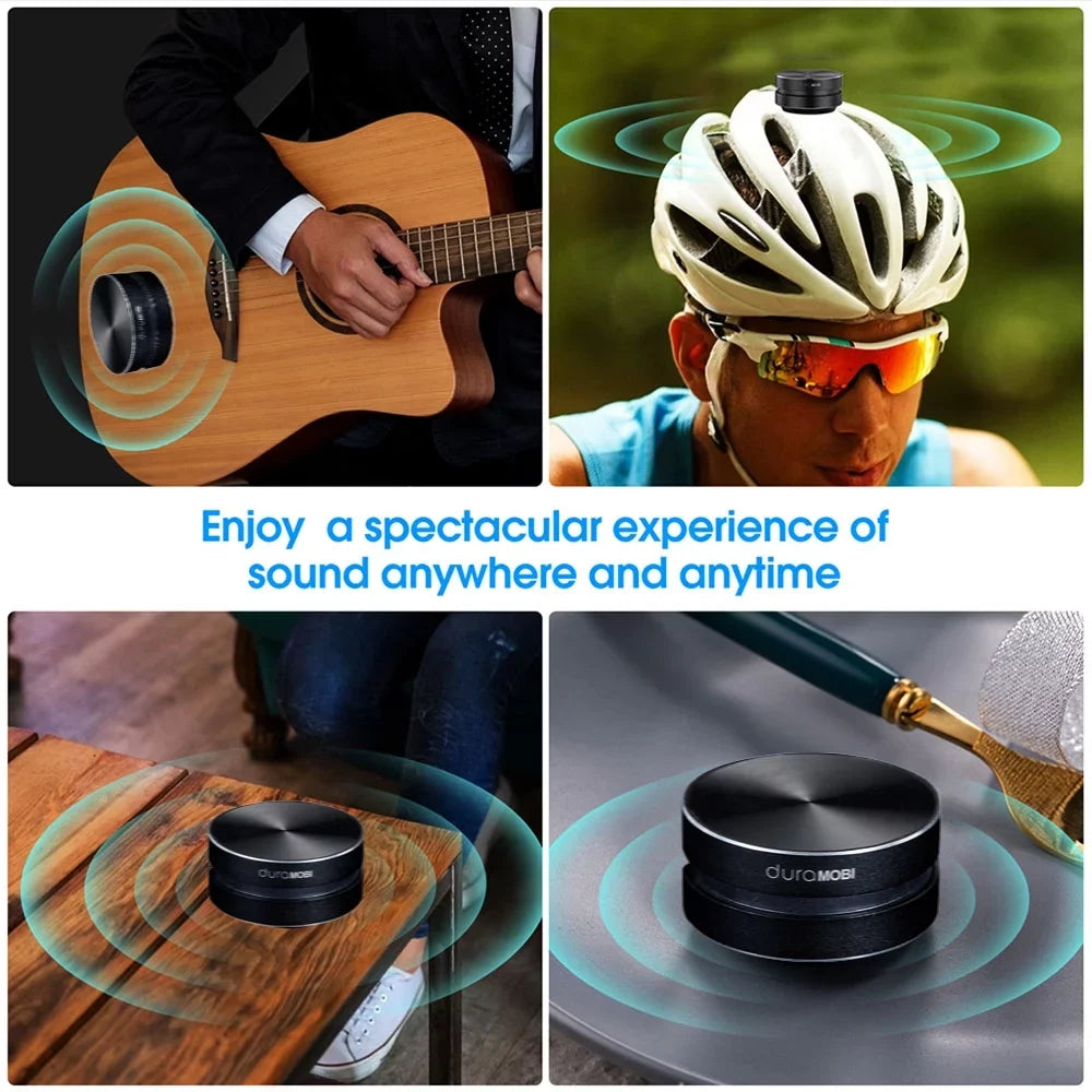 dura  1 Pack Wirelessly  Speaker Bone Conduction Speakers Mini Portable Loud Stereo Sound Built-in Mic Sound Box Red