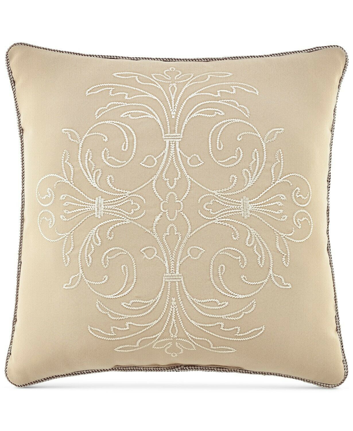 Croscill Lorraine 18" Medallion Matelasse Reversible Decorative Pillow - Ivory