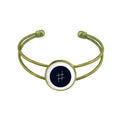 White Music Signature Black Bracelet Bangle Retro Open Cuff Jewelry