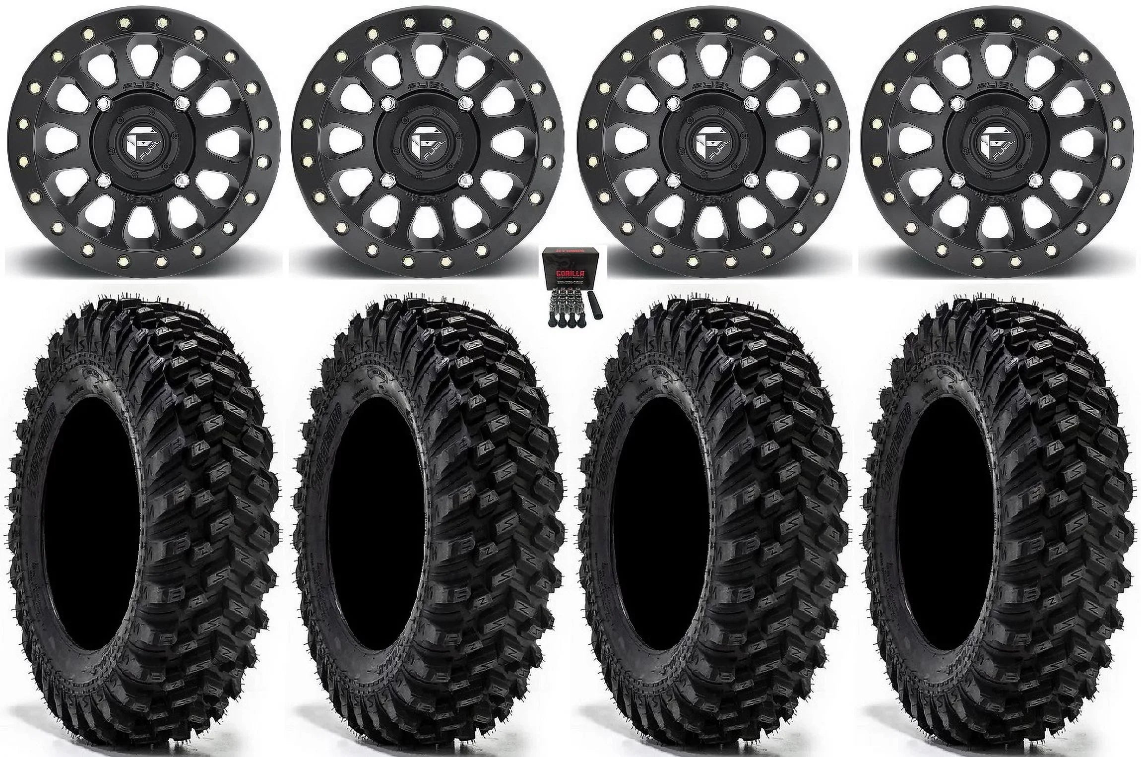 Fuel Vector Bdlk 14" Wheels Bk 32" Warrior  Sticky  Tires Sportsman  Ranger