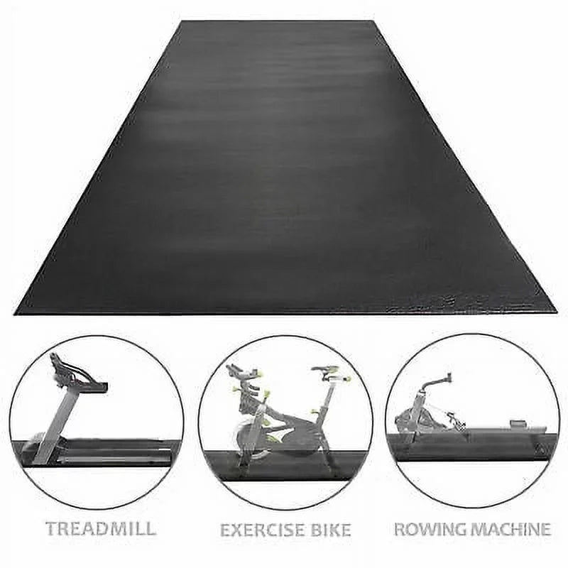 8 x 3FT Exercise Mat Gym Bike Treadmill Mat  Indoor Yoga Train High Density