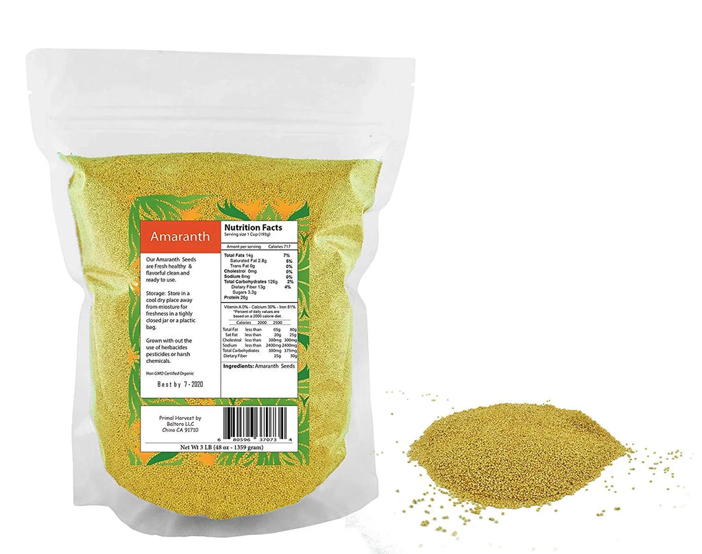 100% Whole Grain Organic Amaranth Seeds (5LB)