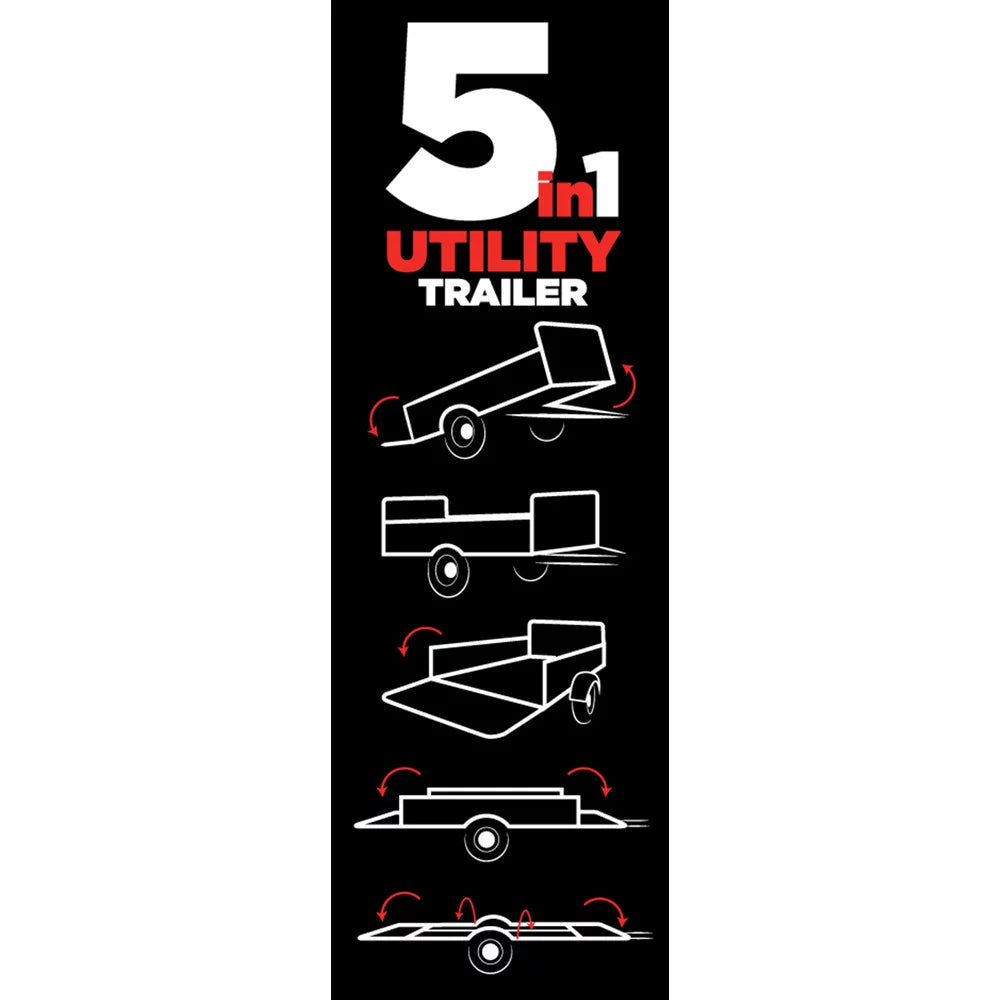 5 ft. x 7 ft. Multi Purpose Utility Trailer (Black Powder-Coated)