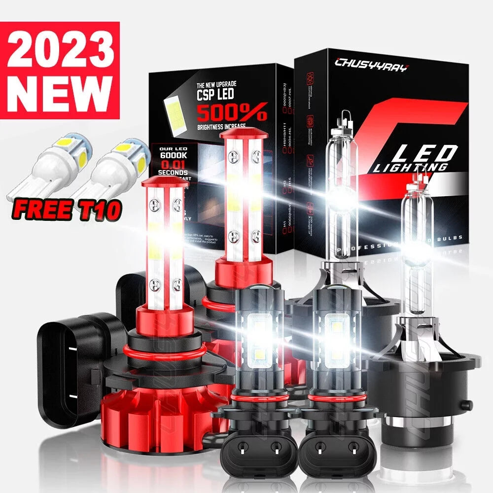 6pcs 9005    Headlight High&Low Beam + 9145 Fog Light Bulbs Kit For Lexus  2007-12