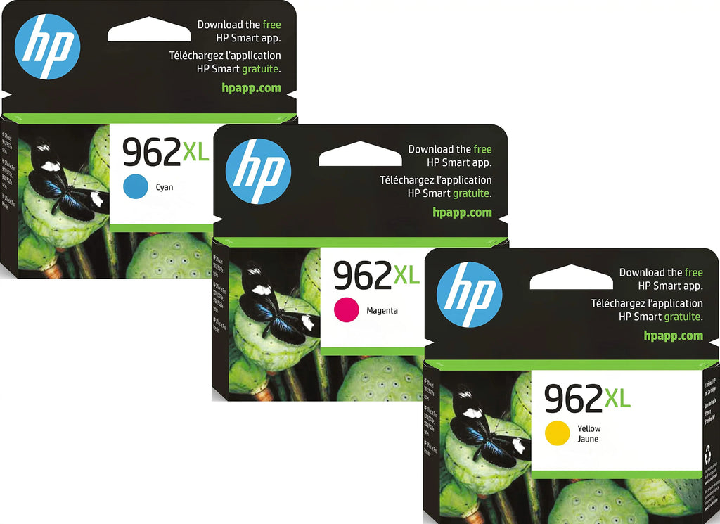 Original  962XL color Combination 1 each (962XL Cyan, 962XL Magenta, 962XL Yellow)  962 color (3JA00AN, 3JA01AN, 3JA02AN)