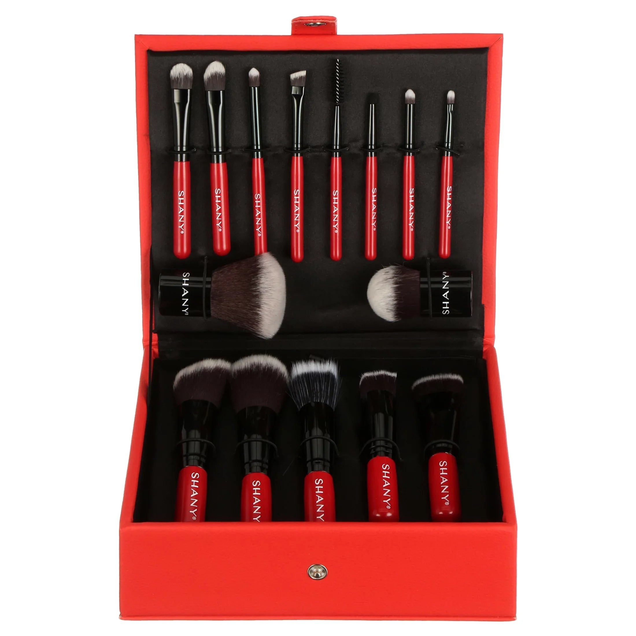 Vanity Vox- 15 Pc Premium Cosmetics Brush Set with Stylish Storage Box and Stand