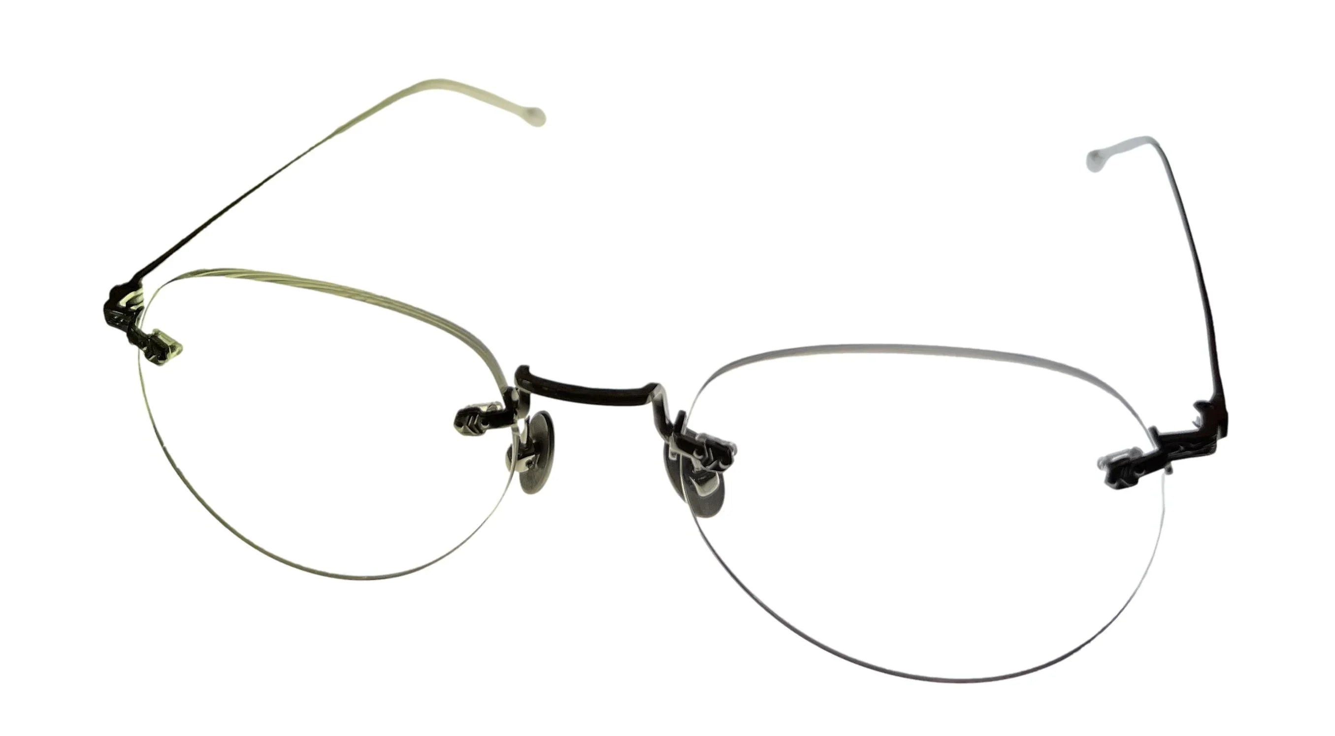 John Varvatos Rimless Round Mens Silver Metal Eyewear Frame . 53mm