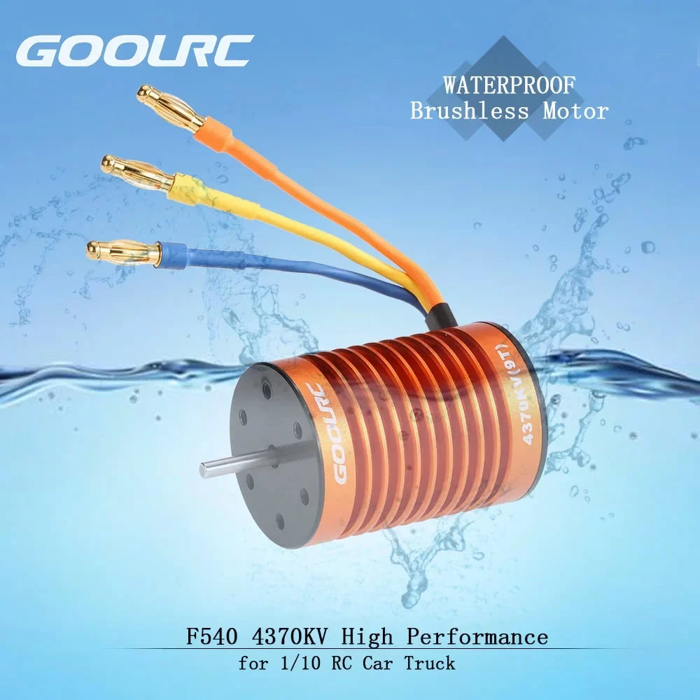 GoolRC  Accessory,Motor 45a  4370kv Motor With 45a Motor And 45a Set 110 1/10 Remote Car 45a Esc Combo Set Car MotorCar 45a 110waterproof MotorCombo  Waterproof Rookin 1/10