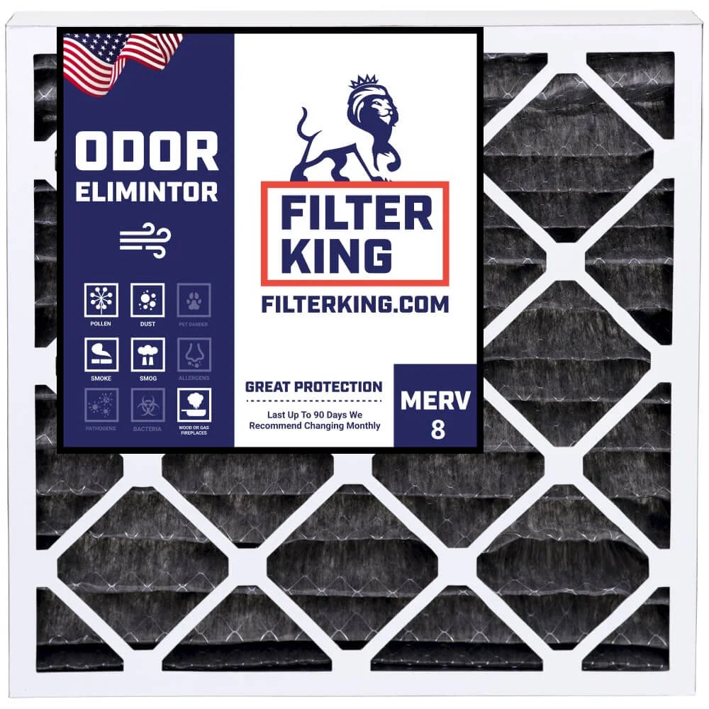 Filter King 24x25x1 Air Filter | 4- | Carbon  8  Pleated / Furnace Filters |    | Actual Size: 24 x 25 x .75"